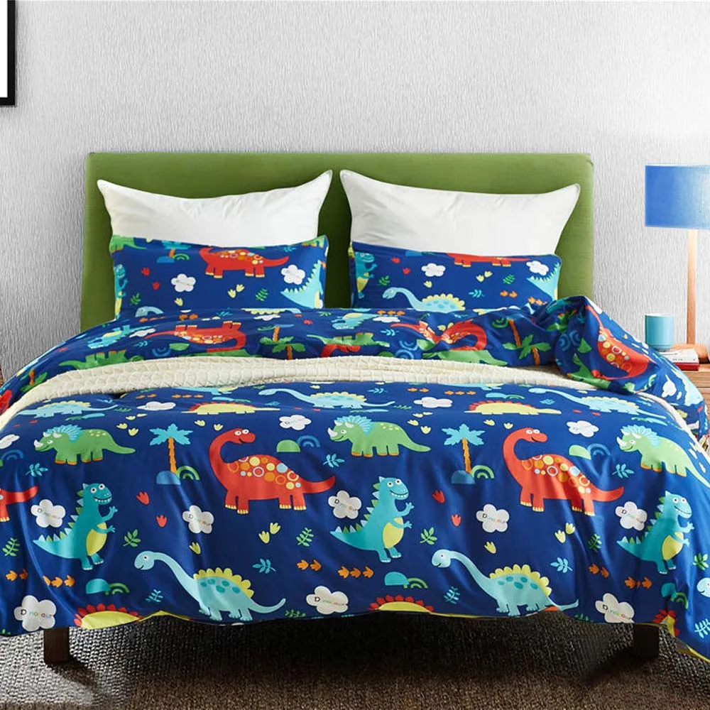 Buy Animal dinosaur bedding set blue duvet cover set