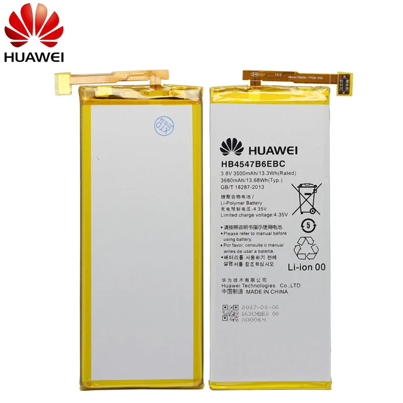 Мазь Хуа Вэй оригинальная замена телефон Батарея HB4547B6EBC для huawei для НУА Вэй слава 6 Plus PE-TL20 PE-TL10 PE-CL00 PE-UL00 3500 мА-ч