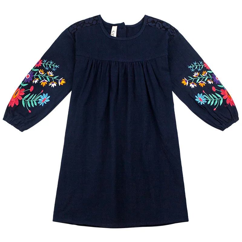 

Girls Dresses Autumn 2018 New Princess Dresses Big Children National Style Long Sleeve Dolls Children dress