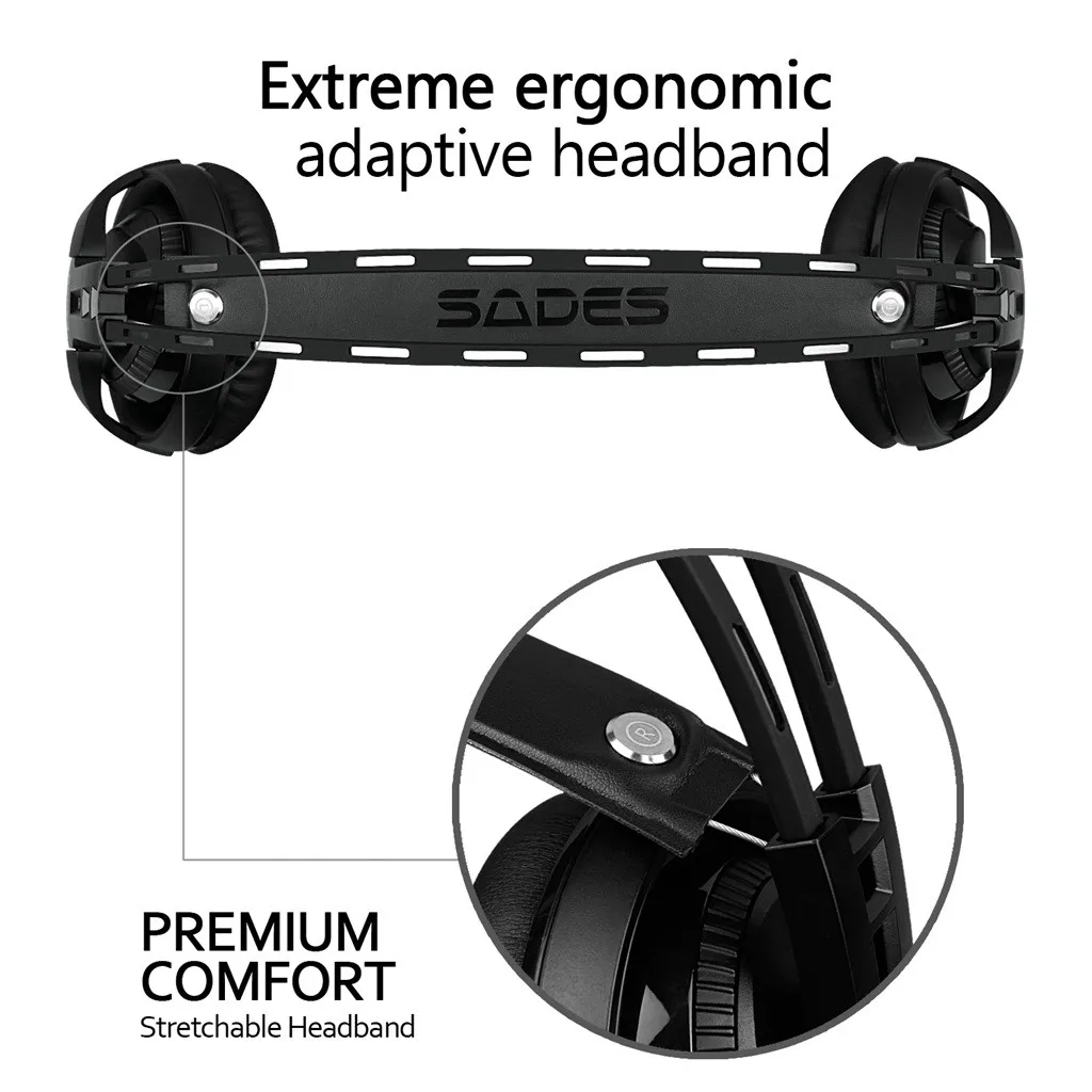 SADES SA935 Wired Gaming 3 5 Headphones With Microphone Music Earbuds Stereo Gaming Earphone Headset For PS4 YE5 9