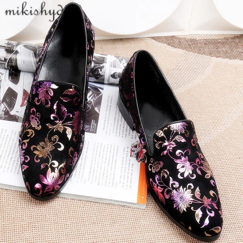 Men's floral loafers clearance