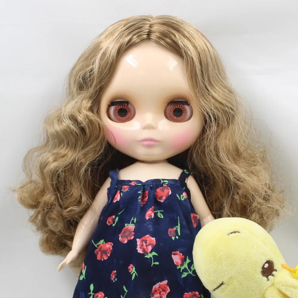 

ICY Toy Gift Free shipping 30cm doll 1/6 fat doll wavy mix hair centre parting Cute Plump Lady Factory Blyth 0623/0538