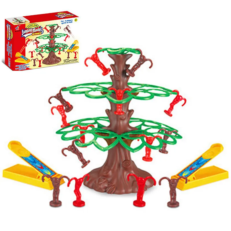 Funny Kids Jumping Monkeys Board Game Catpult All Your Monkeys into The Tree First and Win Interactive Toys for Children Gifts