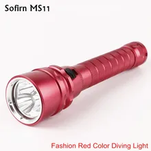 Sofirn красный MS11 Cree XML2 Дайвинг вспышки светильник 18650 мощный Dive светильник светодиодный светильник фонарь светильник поиск светильник Подводный фонарь