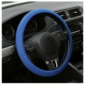 

Universal Car Auto Elastic Handmade Skidproof Car Steering Wheel Cover Blue/Black Hot Selling Drop Shipping