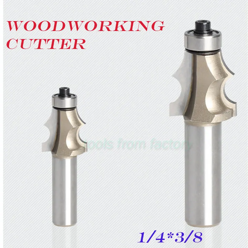 

2pc 1/4*3/8 Lou Cutter Woodworking Engraving Machine Tools Router Bits for Wood Milling Cutter Diversity Pattern Shank 1/4