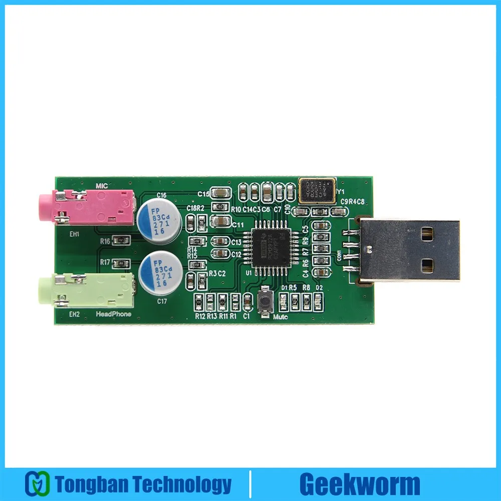 Raspberry Pi PCM2912A USB аудио карта UAC DAC плата расширения модуль с микрофоном вход для 3 B