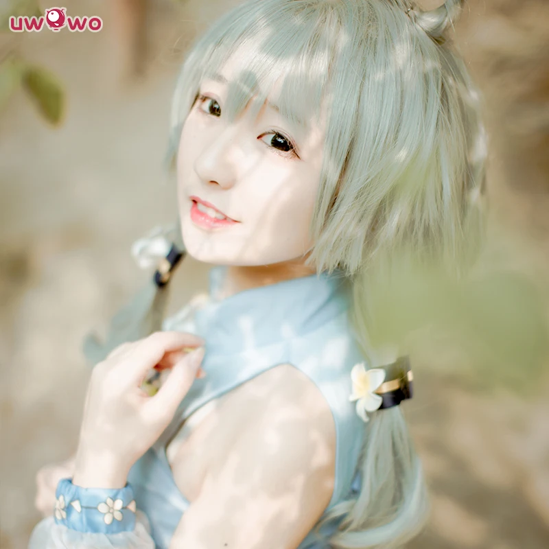 UWOWO Luo Tianyi косплей VOCALOID китайский проект милый белый костюм каваи Вокалоид Косплей Luo Tianyi платье в китайском стиле