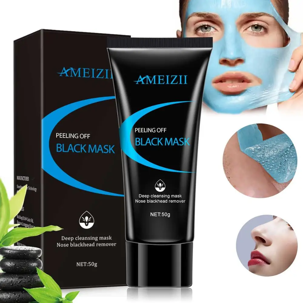 blue mask AMEIZII черная маска для лица, очиститель пилинг, маска для всасывания черных точек, лечение акне, глубокое очищение, уход за кожей лица, маски - Цвет: blue mask