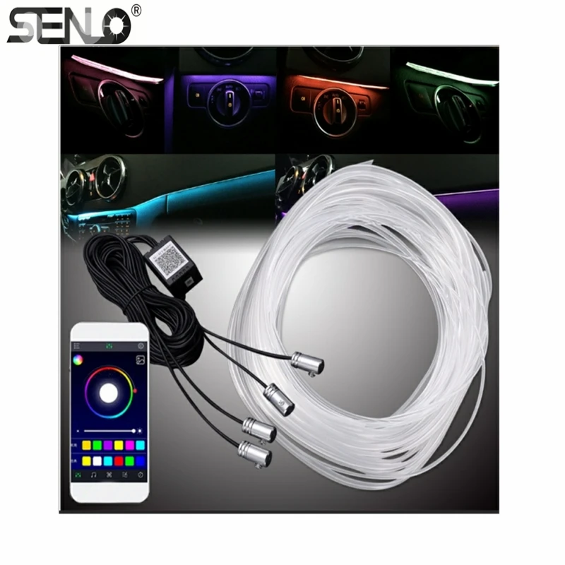 

Auto Lighting System Light Guide Fiber RGB Color Changing Decorative Colorful Lamp APP Control LED PMMA Panel Hot Selling