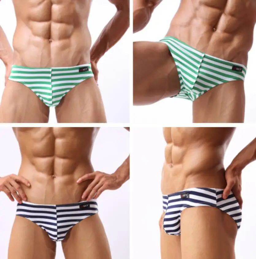 Brand New Striped Mens Briefs, Sexy Breathable Men Underwear Briefs