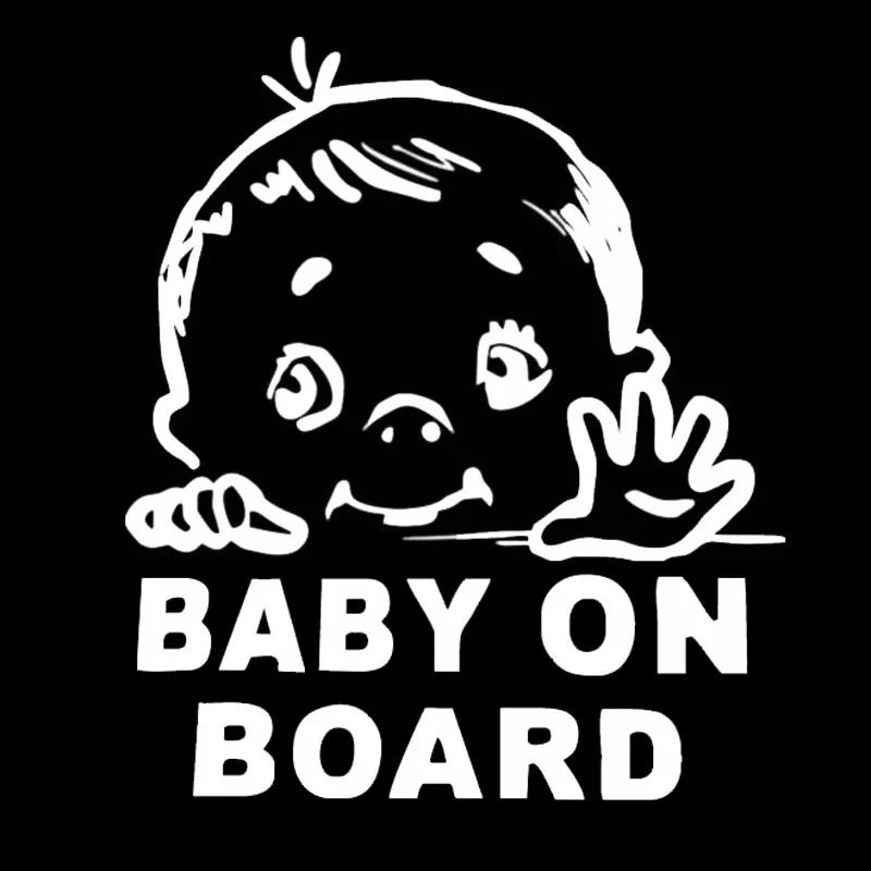 Lovely Child Baby On Board Safety Sign - 13.1x15.2cm Car Sticker Decal, Black/Silver Vinyl, C9-2319 image 2