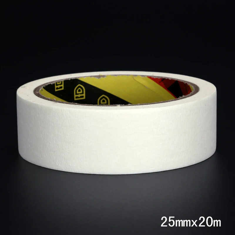 Белая высокотемпературная односторонняя клейкая лента, Офисная автомобильная краска для тела - Цвет: 25mmx20m