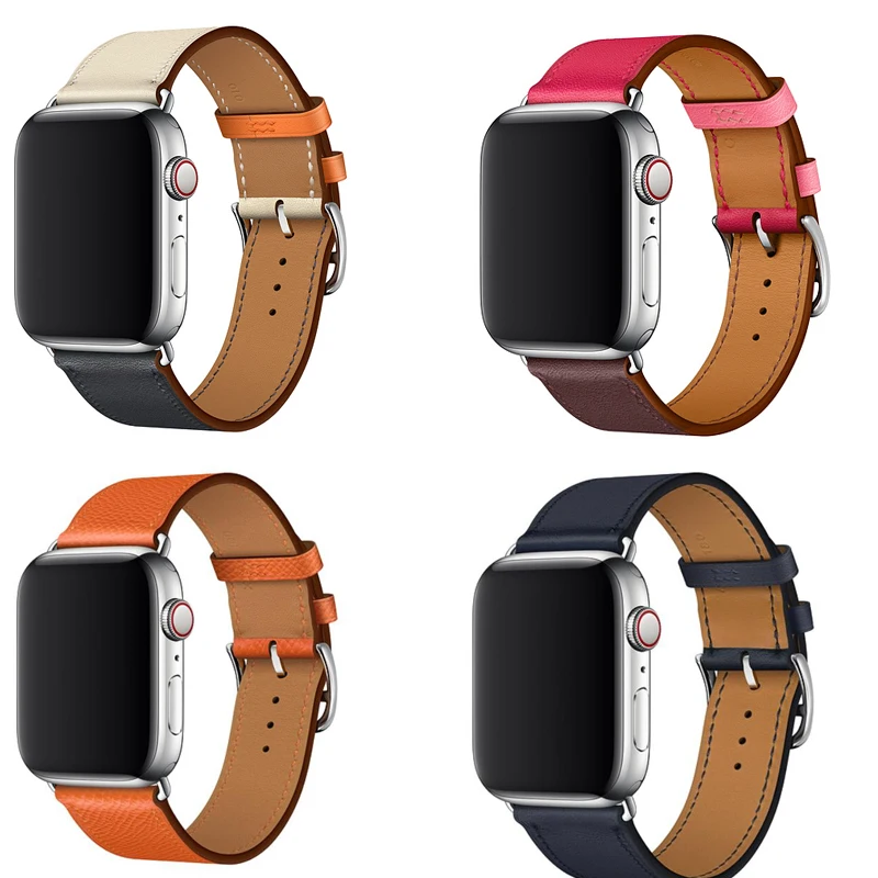 

newest genuine Leather strap for apple watch band single tour belt 44mm 40mm For iwatch bracelet series 4/3/2/1 38mm 42mm