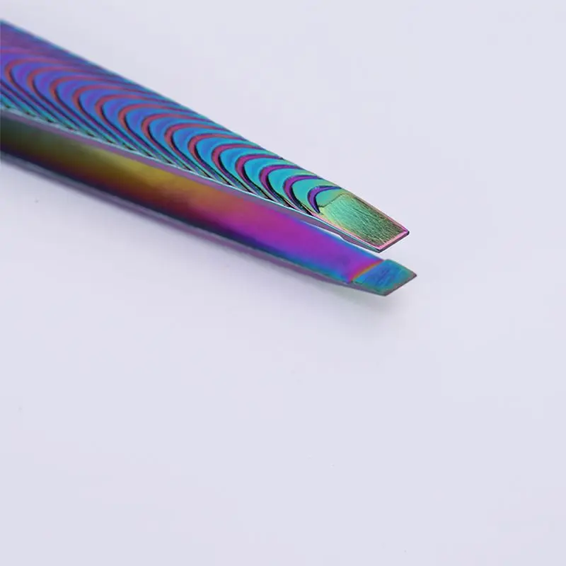 Хамелеон красочные брови пинцет MakeupTool нержавеющая сталь Наклонный наконечник для удаления волос косметический зажим для бровей инструмент для ухода