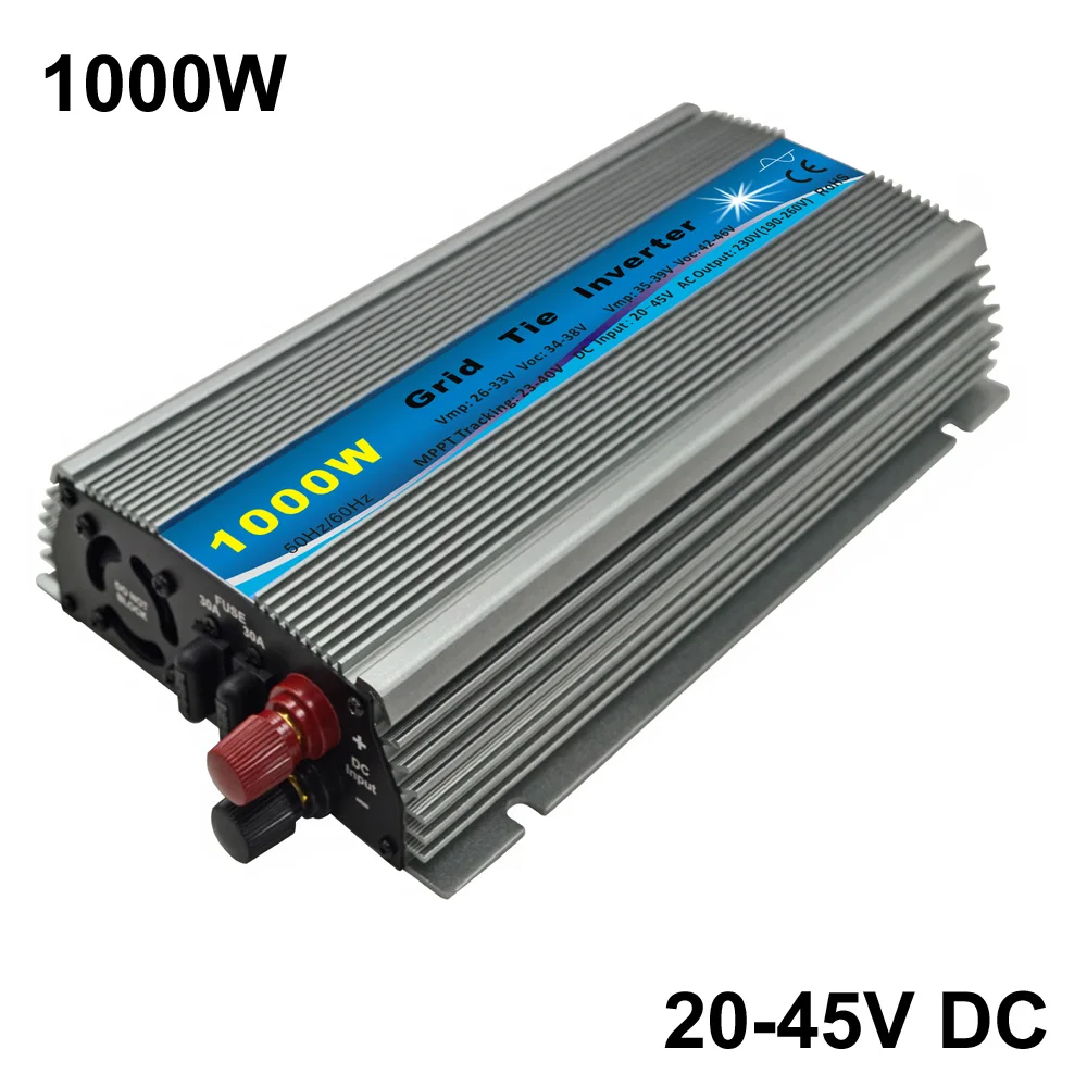 

Soalr grid Inverter 1000W Solar Photovoltaic System to AV110 / 230V, 20-45V DC input