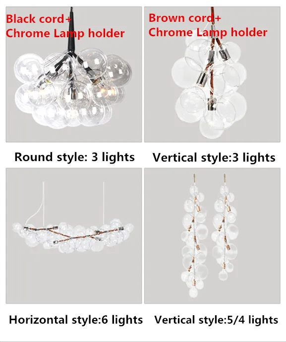 Креативные светодиодные подвесные светильники для бара комнаты, прозрачный стеклянный абажур, Лофт подвесной светильник, современные осветительные приборы E27/110-240 В