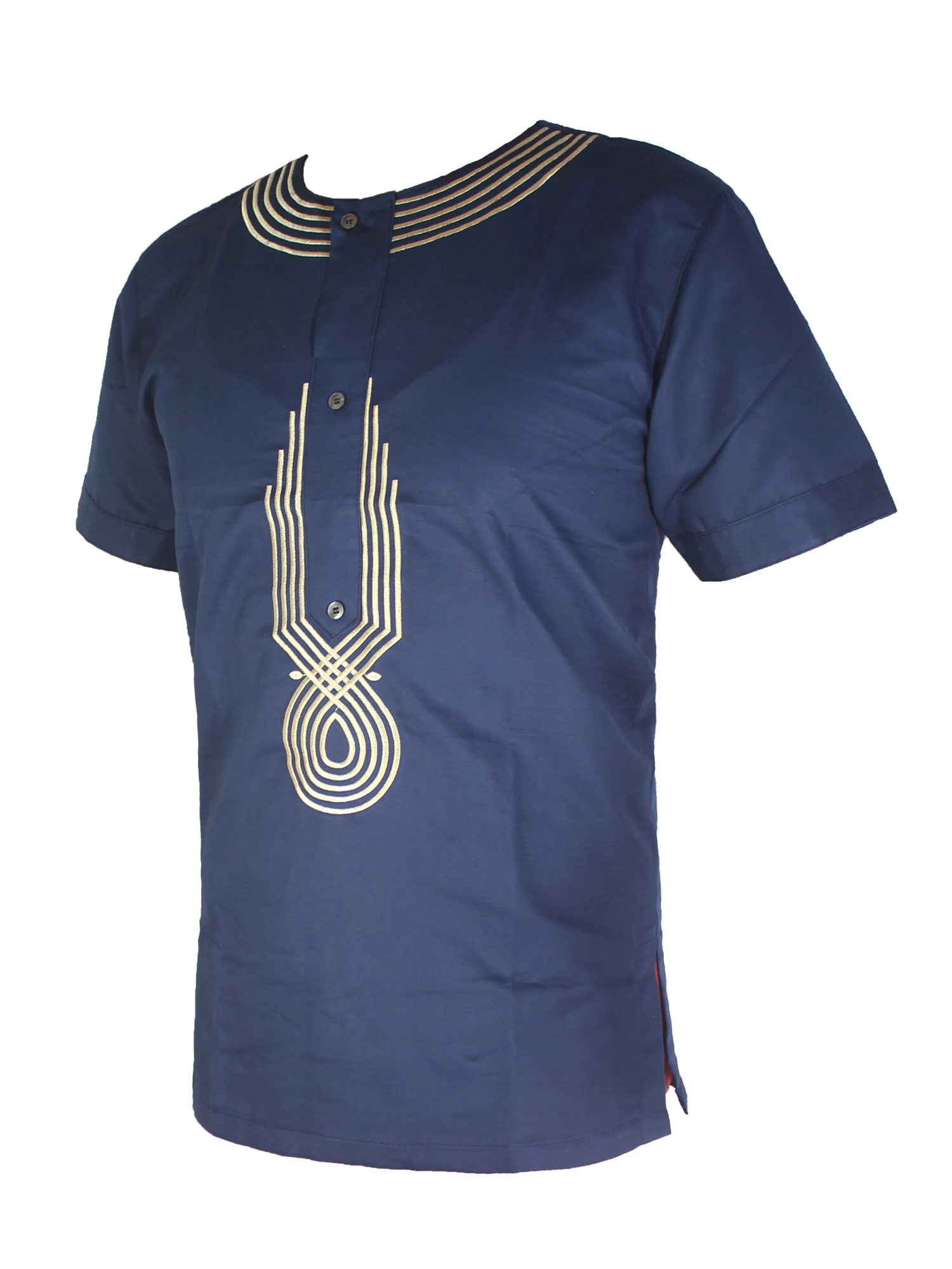 Африканская одежда мужская Дашики Базен Вышивка Топы африканская рубашка для мужчин летняя одежда