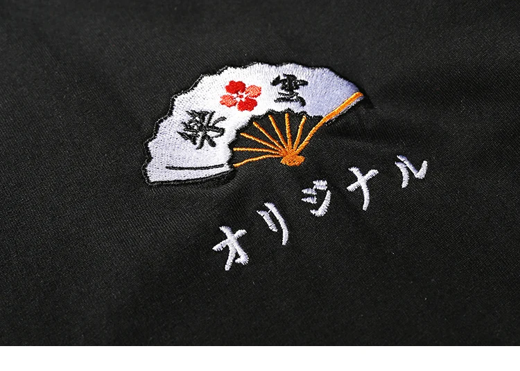 Японская футболка, дымящийся Кот, уличная футболка, вышивка, Мужская футболка Харадзюку, хип-хоп, летние хлопковые топы, футболка, Япония
