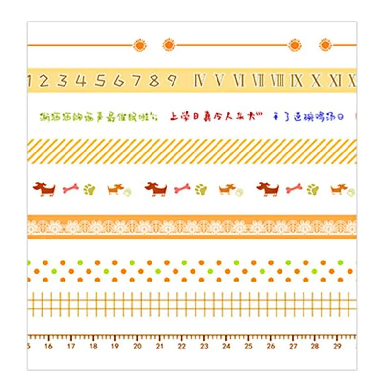 10 шт./компл. милые Бумага маскировки васи лента набор канцелярских Скрапбукинг поставки васи ленты Офис Школьные принадлежности