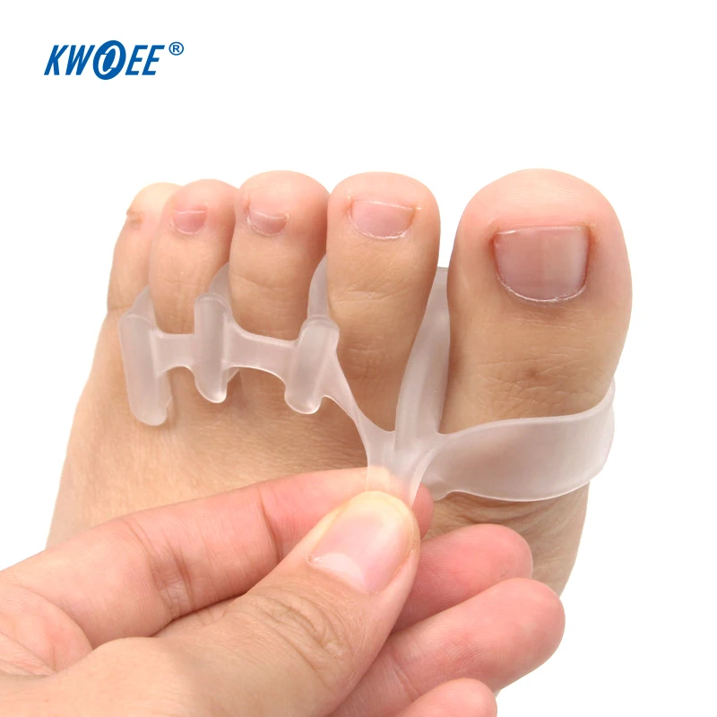 

1 Pair Silicone Toe Separator Toes Overlapping Separator Toes Orthotics Hallux Valgus Care Foot Toes Rehabilitation Gel Insoles