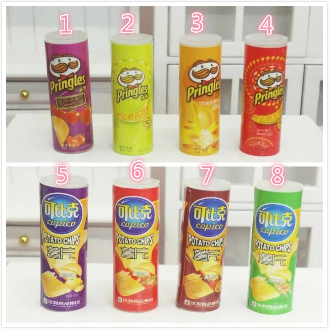 112 Cute Dollhouse Miniature MINI potato chips Food Kitchen Toy 8pcs