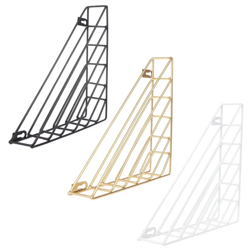 Скандинавский геометрический железный стеллаж для хранения журналов, настенная корзина, Домашний Органайзер, Декор, Oct-8C