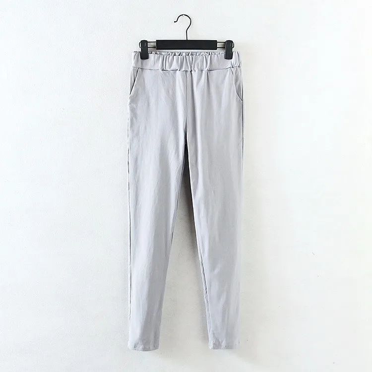 Новинка, джинсы размера плюс, женские весенние корейские штаны с эластичной талией, 7 цветов, одноцветные, тонкие, узкие брюки