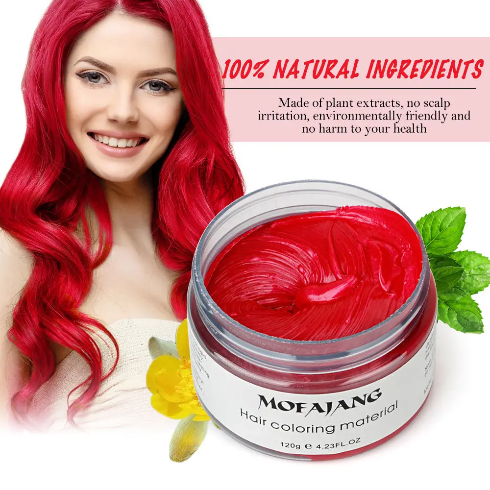 5 Colors 120 ML Temporary Hair Color Dye Cream Disposable DIY Hair Coloring Products Colored Wax Mud Fashion Hair Styling Tool (16)
