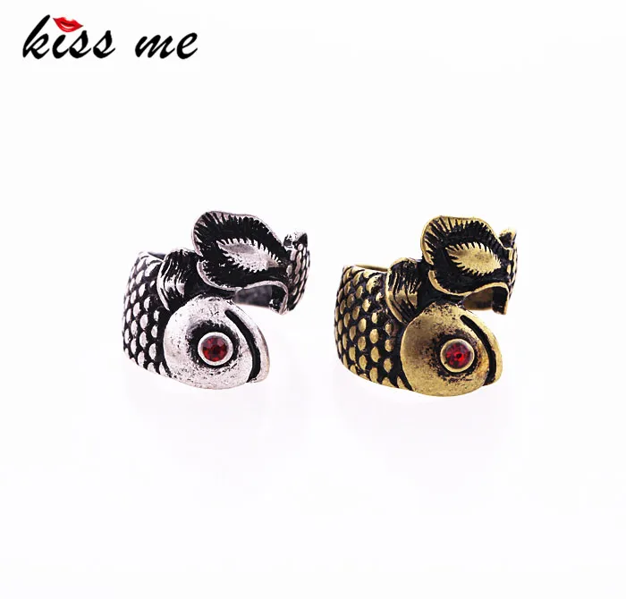 

jz0067 Fashion accessories carousingly vintage small carp Women ring Factory Wholesale