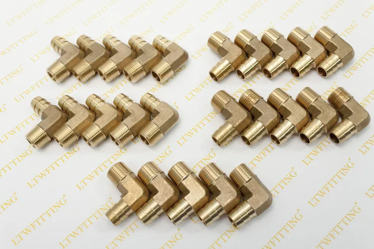 LTWFITTING латунный штуцер с Колено 90 градусов внутренним диаметром 1/2 дюйма x 3/8 NPT