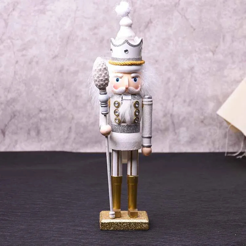 

Creative Nutcracker Puppet Decoration Powder King Soldier Nutcracker Figurine Miniature Birthday Christmas Wedding Gift R791