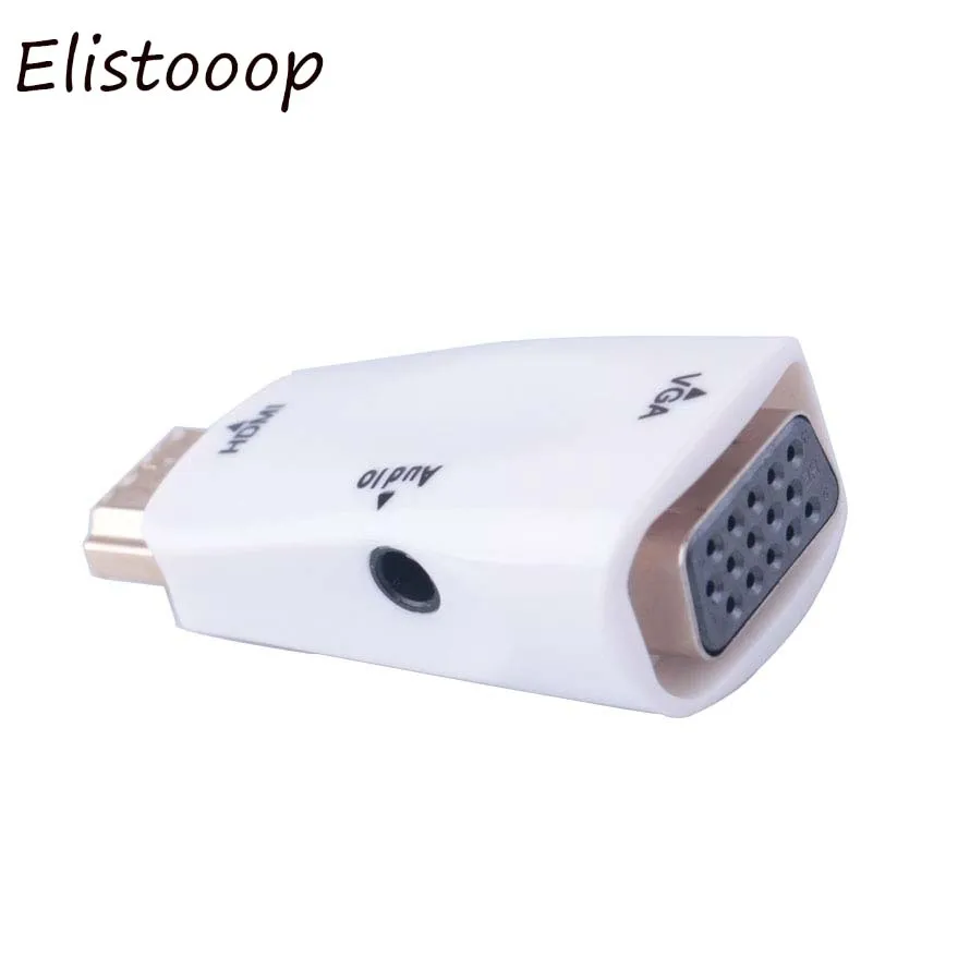 

Male to Female HDMI to VGA Converter Audio Cable for PC Laptop Tablet Support 1080P HDTV Adapter 3.5mm AV Audio Cable