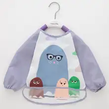 Прекрасные Детские Мультяшные нагрудники животные водонепроницаемый передник с длинными рукавами нагрудники детское питание малыша халат Burp одежда Baberos Bavoir