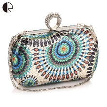 Блесток вечерняя сумочка с кольцо с бриллиантом женские со стразами Банкетный сумочка день клатч женский 5 цветов khucklebox