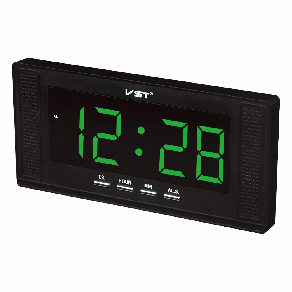 Big screen digital led alarm clock with EU plug big numbers display