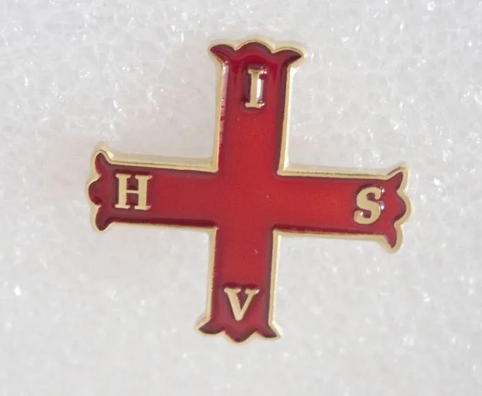 

1 PCS Red Cross of Constantine Freemason Masonic Lapel Pin badge Hot sale 2017