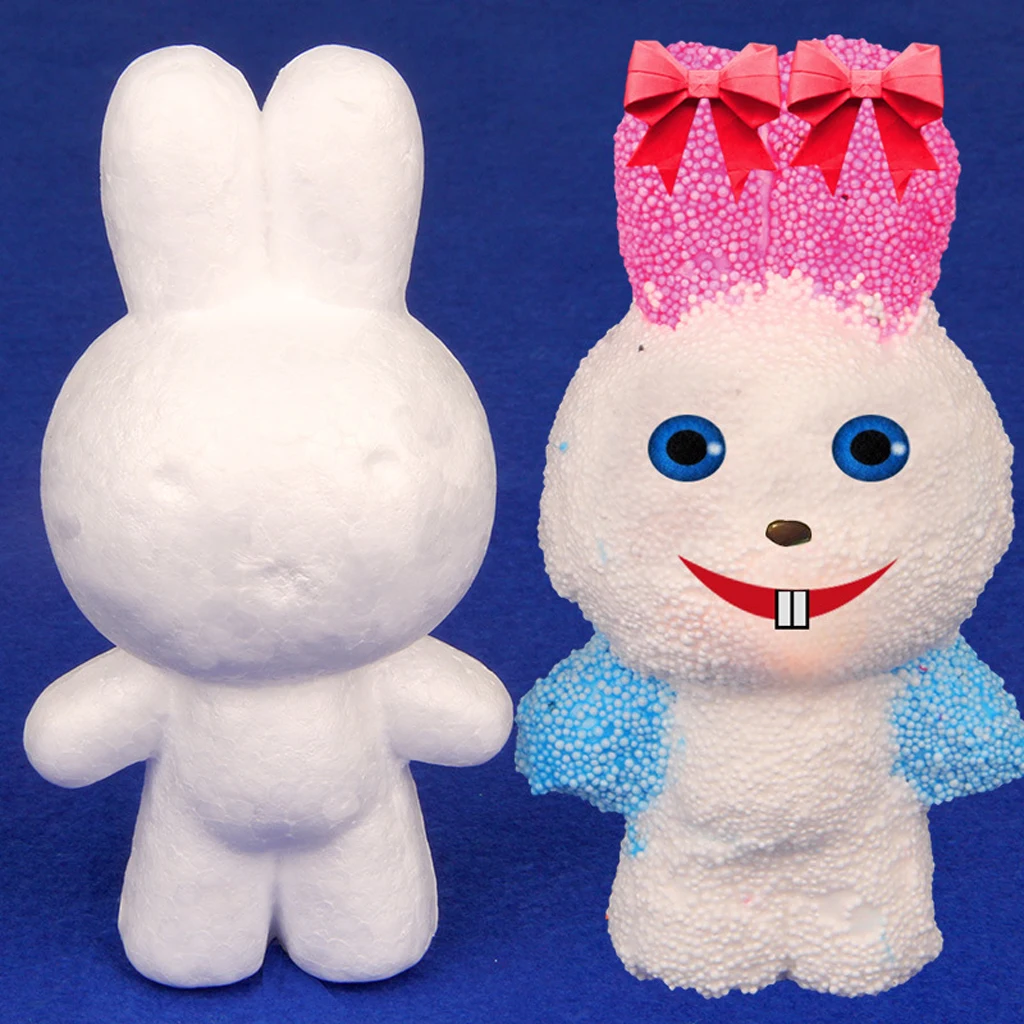 

New Hot 5/20pcs Rabbit Butterfly Shaped Styrofoam Foam Ornaments for DIY Modelling Craft 14mm Christmas Party Decoration Acces