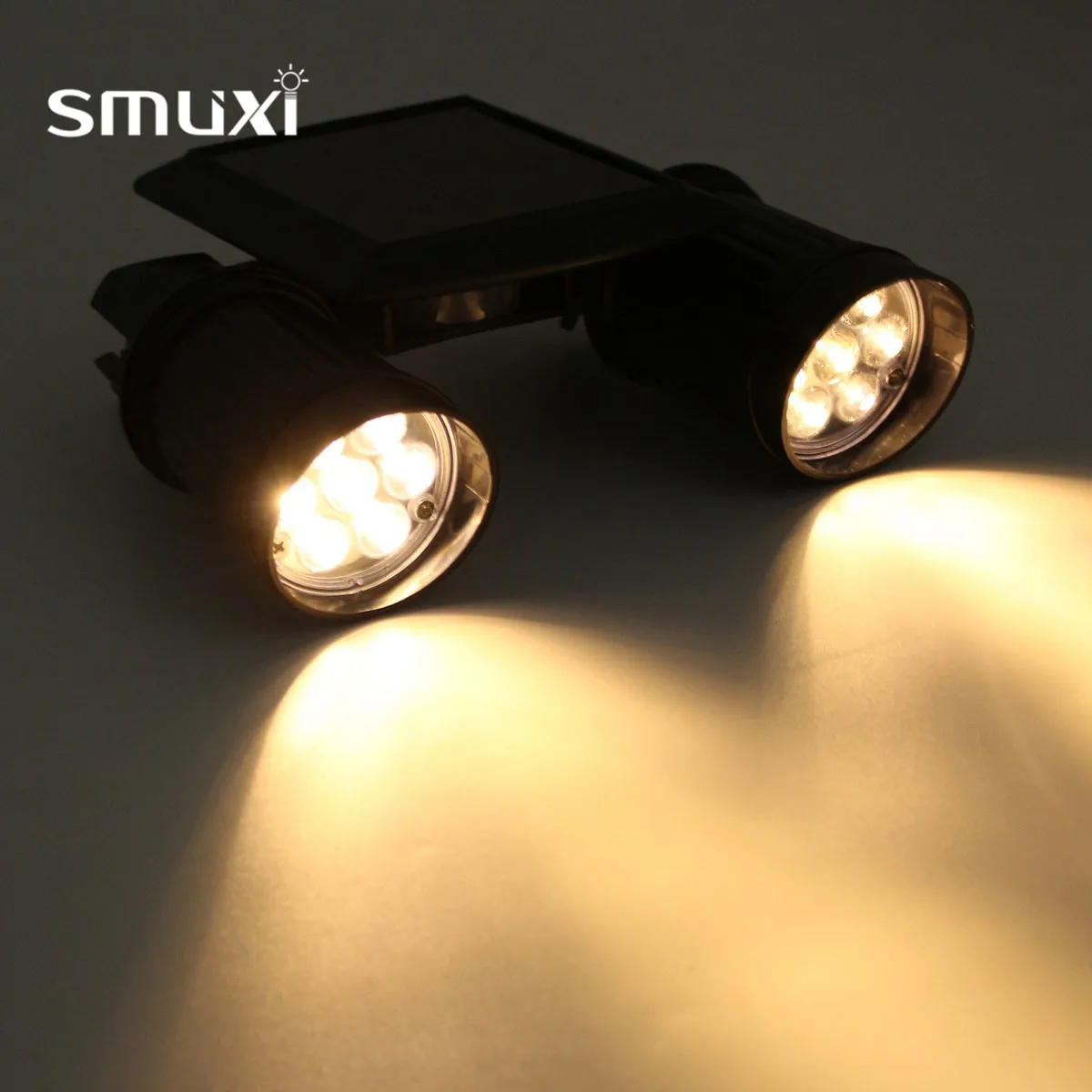 

Smuxi 14 LED Solar Power Dual Head Wall Light PIR Motion Sensor Garden Security Lamp Elec-Mall Solar Power Wall Lamps