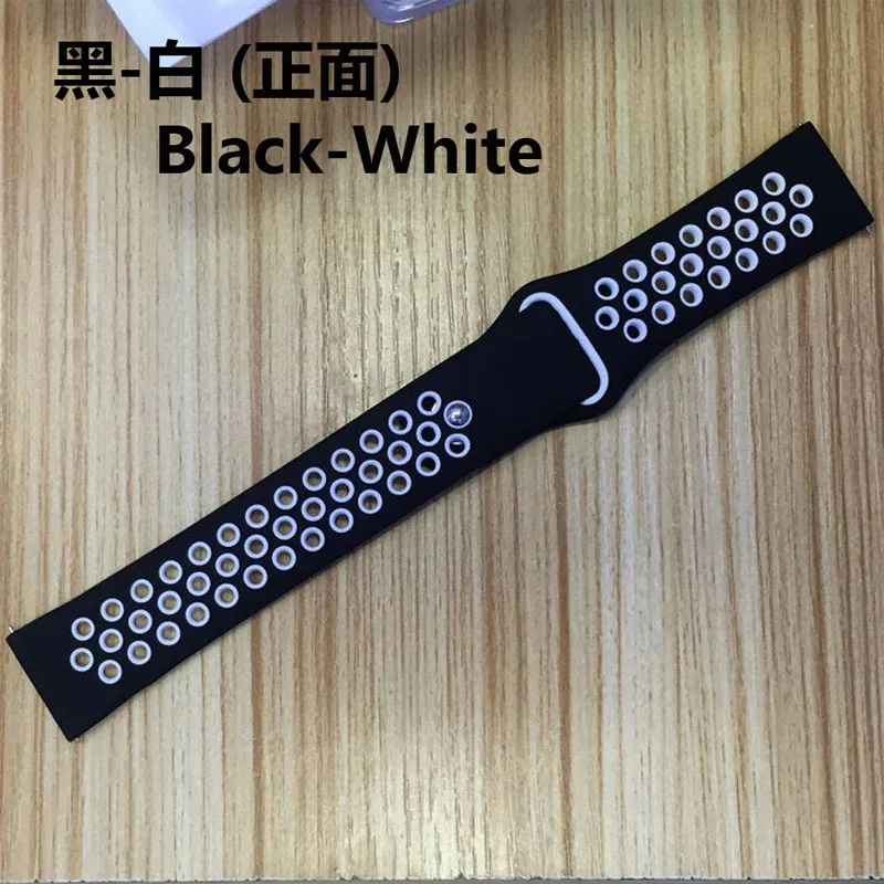 Galaxy watch active для samsung gear s3 спортивные galaxy часы 46 мм huawei часы GT huami amazfit ремешок Bip 20 мм 22 мм ремешок для часов - Цвет ремешка: black white
