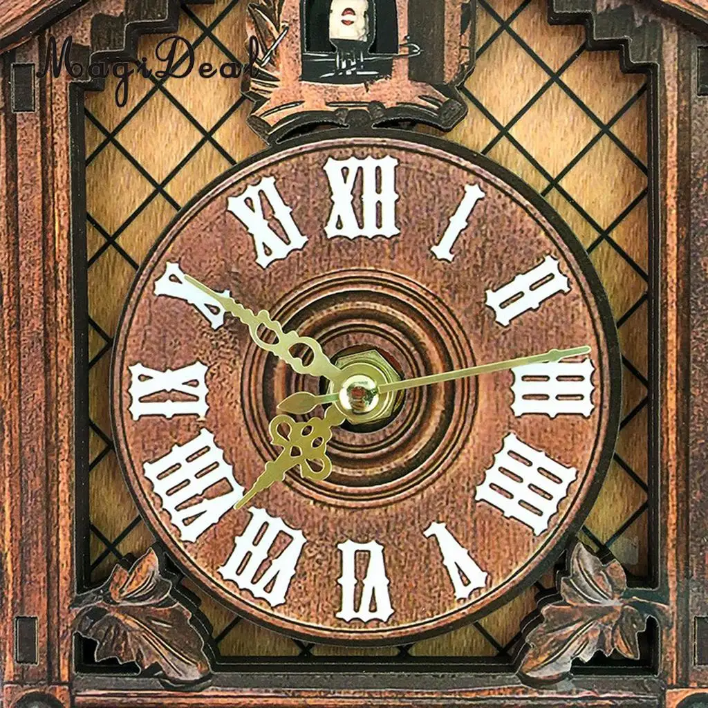 MagiDeal Decorative Wood Wooden Cuckoo Wall Clock for Home Decoration Christmas Housewarming Wedding Gifts