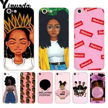 

Yinuoda For iphone 7 6 X Case Melanin Poppin Aba Queen Black Girl Coque Shell Phone Case iPhone 8 6S Plus 5S SE XR XS XSMAX