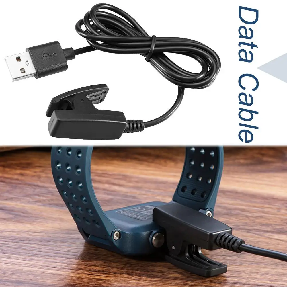 Black 1 м USB зарядное устройство Быстрая зарядка кабель для передачи данных для Garmin провод шнур для Garmin Forerunner 235/630/230/735XT - Цвет: Black