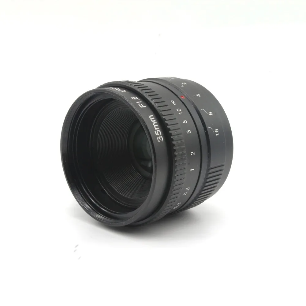 35 мм f1.6 C mount Объектив камеры ВИДЕОНАБЛЮДЕНИЯ для APS сенсор с M4/3 переходное кольцо