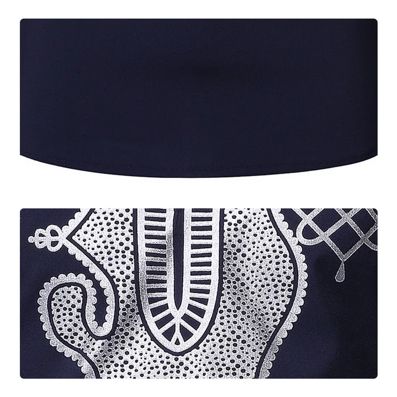 Aisputent Мужская рубашка в африканском стиле с горячей штамповкой, традиционная рубашка с принтом Дашики и длинными рукавами, пуловер, одежда, сорочка для мужчин