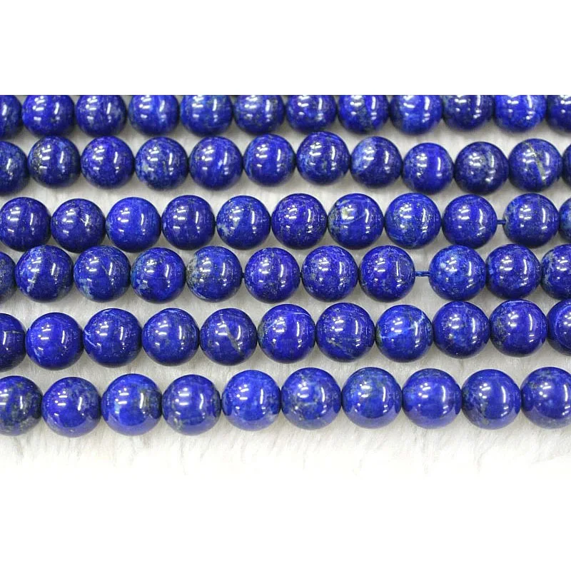 

MADALENA SARARA 4mm/6mm/8mm/10mm/12mm Pure Azure Natural Beads Strand 18" For DIY Jewelry Making