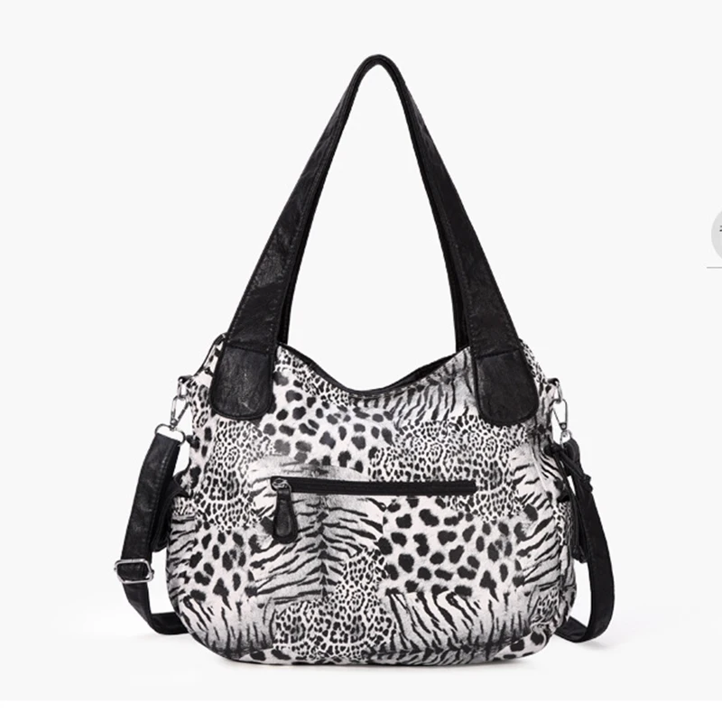 Роскошные женские AngelKiss искусственная кожа под леопарда сумка-мешок дизайн женская большая сумка на плечо дамская сумочка-мессенджер для шопинга сумочка