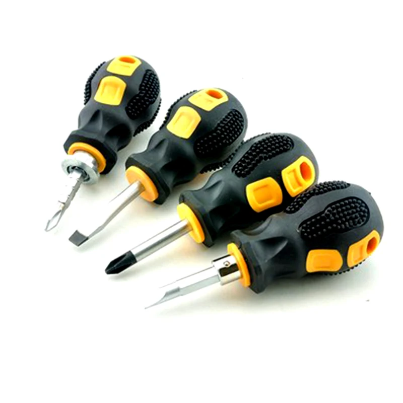 

1Pcs Dual Purpose Slotted Phillips screwdriver magnetic hand operated tools Short handle Suitable for small spaces Best Price