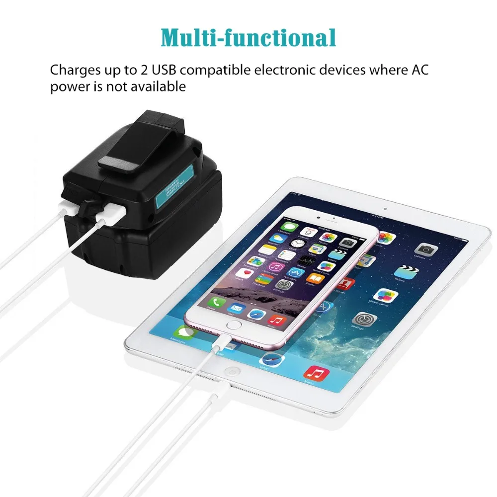NASTIMA 18 в/14 4 в источник питания заменить для Makita ADP05 USB адаптер LXT литий ионный