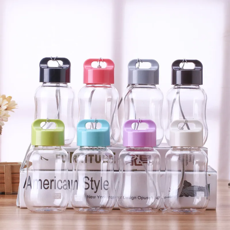 colorful water bottle mini drinking bottle portable rope outside small nuts candy medicine